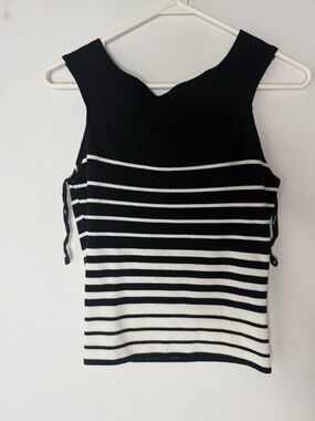 HeartSoul Black & White Striped Knit Tank
